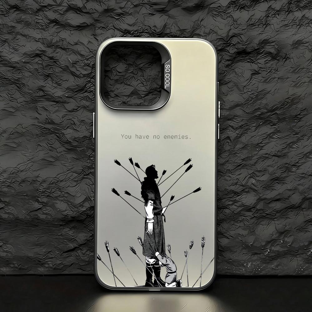 Matte Pc Case - V-Vinland SagaのクールなアニメデザインのiPhone 17、16、15、14、13、12、11 Pro Max用保護ケース。マットな質感で、レーザー加工によるオーロラ模様が施され、耐衝撃性に優れたスマートフォンケース。