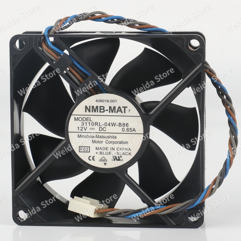Case Fan Controller - オリジナル NMB 3110RL-04W-B86 8025 12V 0.65A