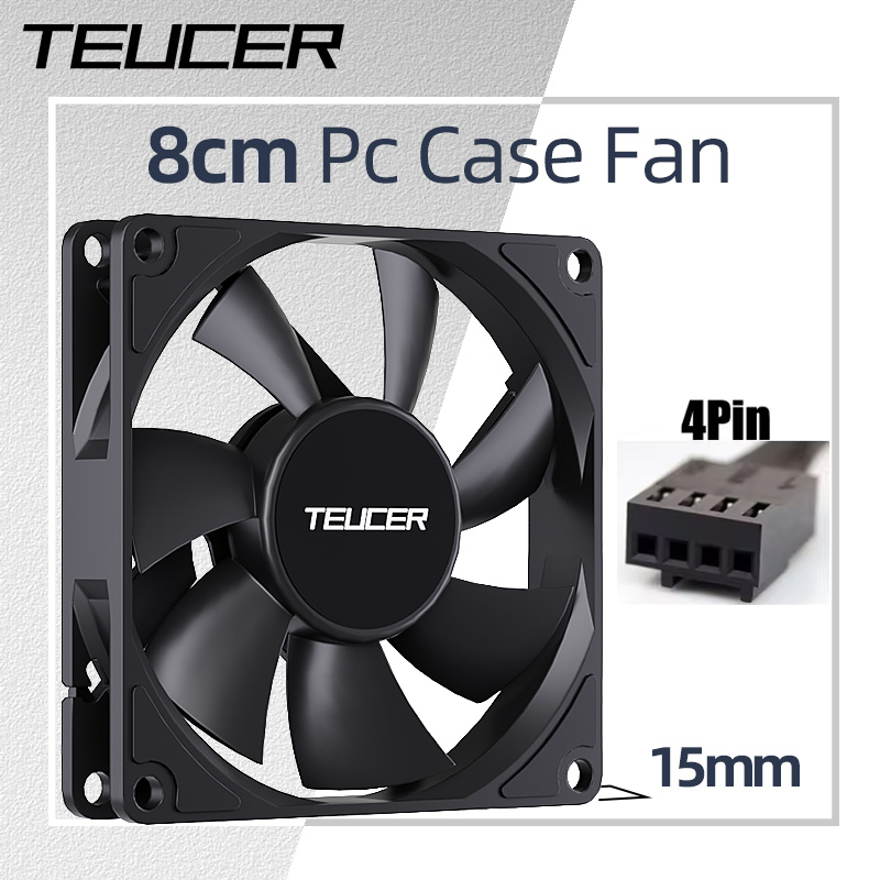 Pc Chassis - Teucer UT-8015 8 センチメートルシャーシファンスリム 15 ミリメートル厚さ