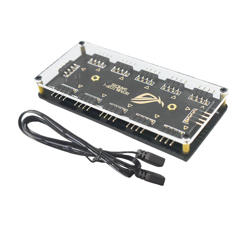 12V 4ピンRGBハブ、1ポートから10ポートへの分配器、 - Case Fan Controller のレビューと価格
