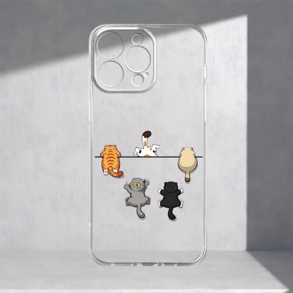 5匹のかわいい猫柄のスマホケース iPhone 11 12  - Mini Pc Case のレビューと価格
