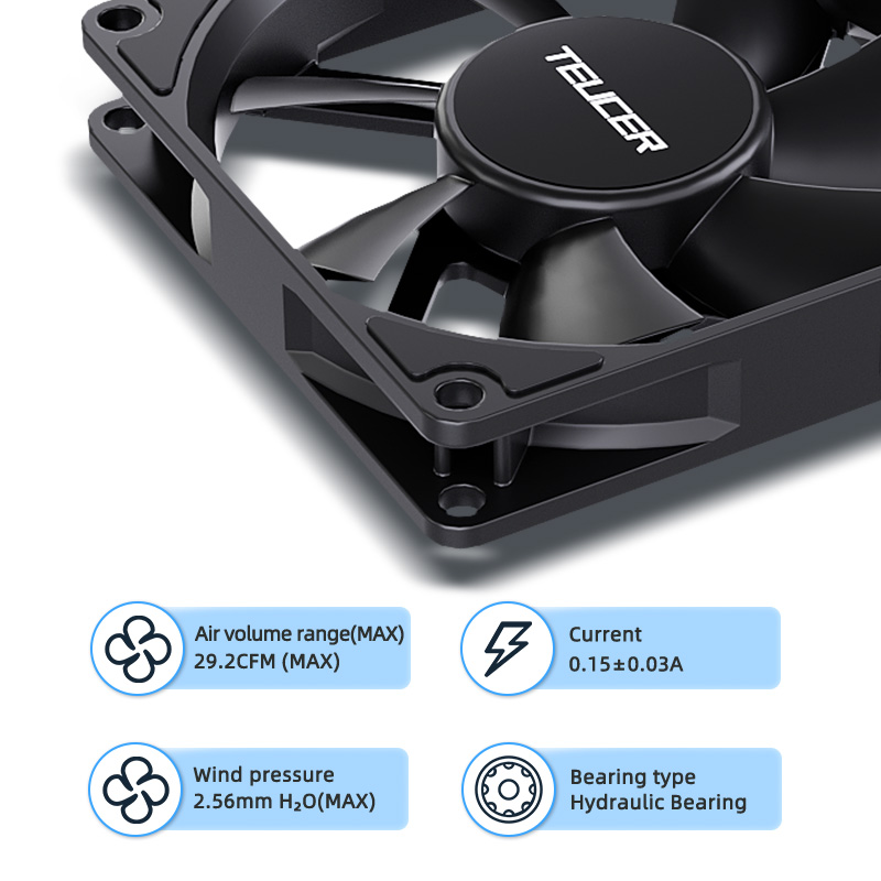 Teucer UT-8015 8 センチメートルシャーシファ - Pc Chassis のレビューと価格
